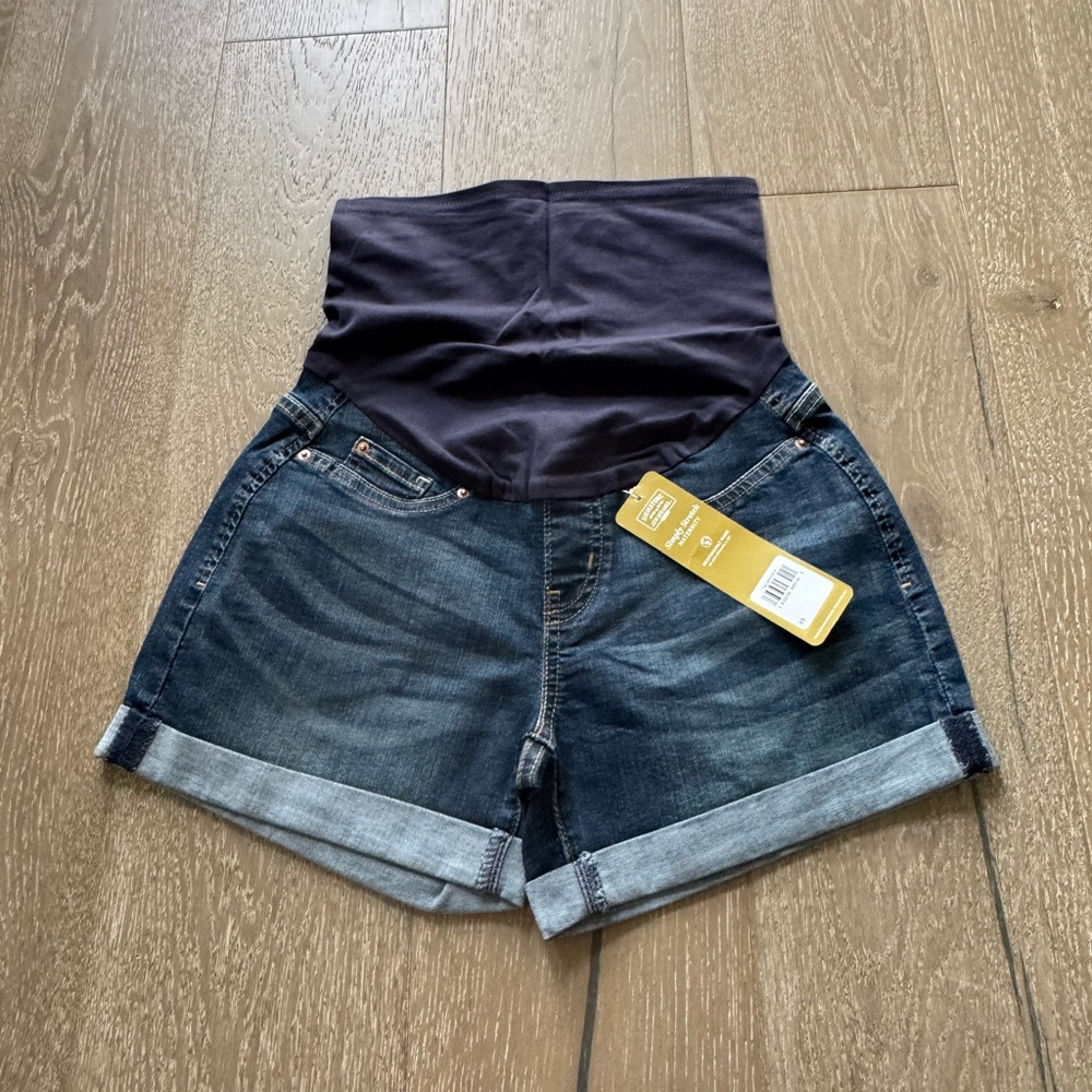 Signature Levi’s Strauss Maternity Denim Shorts - Dark Blue